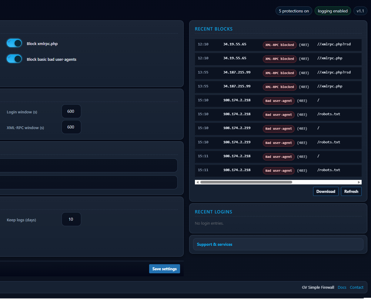 Example Firewall Log Entry